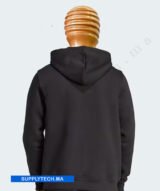 Sweat à capuche premium noir unisexe avec Poche Kangourou-coton – Image 3