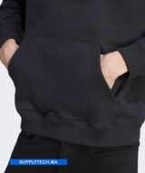 Sweat à capuche premium noir unisexe avec Poche Kangourou-coton – Image 9