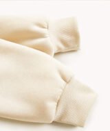 Sweat à capuche blanc cassé unisexe avec Poche Kangourou - polycoton – Image 3