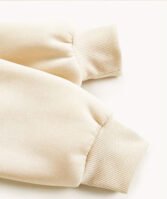 Sweat à capuche blanc cassé unisexe avec Poche Kangourou - polycoton – Image 3