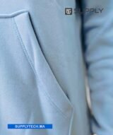 Sweat à Capuche bleu ciel unisexe avec Poche Kangourou - polycoton – Image 6