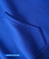 Sweat à capuche bleu roi unisexe avec Poche Kangourou - polycoton – Image 8