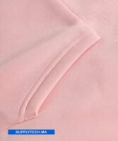 Sweat à capuche rose claire unisexe avec Poche Kangourou - polycoton – Image 3