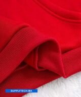 Sweat à capuche rouge unisexe avec Poche Kangourou - polycoton – Image 10