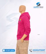 Sweat à capuche rose foncé claire unisexe avec Poche Kangourou - polycoton – Image 5