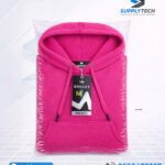 Sweat à capuche rose foncé claire unisexe avec Poche Kangourou - polycoton