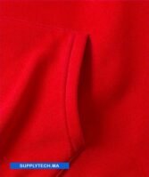 Sweat à capuche rouge unisexe avec Poche Kangourou - polycoton – Image 5