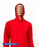 Sweat à capuche rouge unisexe avec Poche Kangourou - polycoton – Image 7