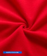 Sweat à capuche rouge unisexe avec Poche Kangourou - polycoton – Image 3