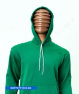 Sweat à capuche vert unisexe avec Poche Kangourou - polycoton – Image 7