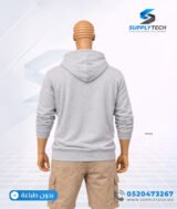 Sweat à capuche gris chiné unisexe avec Poche Kangourou - polycoton – Image 11