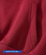 Sweat à capuche bordeaux unisexe avec Poche Kangourou - polycoton – Image 7
