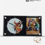 Horloge rectangulaire en Verre Miroir pour Sublimation - 30×16 cm