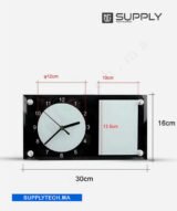Horloge rectangulaire en Verre Miroir pour Sublimation - 30×16 cm – Image 2