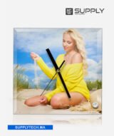 Horloge en Verre Carré pour Sublimation - 20×20 cm