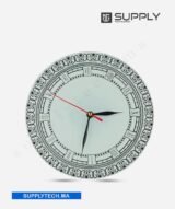 Horloge à Chiffres Romains en Verre Ronde pour Sublimation - Design Romantique – Image 2