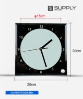 Horloge en Verre Miroir Carré pour Sublimation - 20×20 cm – Image 2