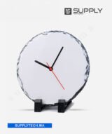 Horloge ronde en ardoise vierge pour sublimation (diamètre 20 cm) – Image 2