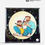 Horloge en Verre Miroir Carré pour Sublimation - 20×20 cm