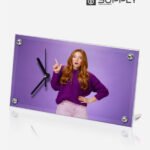 Horloge en Verre Rectangulaire pour Sublimation - 16×30 cm
