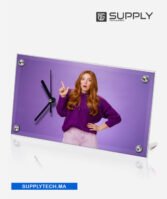 Horloge en Verre Rectangulaire pour Sublimation - 16×30 cm