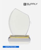 Trophée bouclier Transparent en Cristal - Gravure Laser et Marquage UV – Image 3