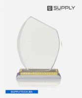 Trophée bouclier Transparent en Cristal - Gravure Laser et Marquage UV – Image 3