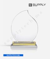 Trophée flamme Transparent en Cristal - Gravure Laser et Marquage UV – Image 3