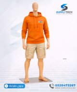 Sweat à capuche orange unisexe avec Poche Kangourou - polycoton – Image 10