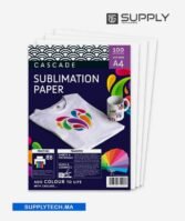Papier A4 de Sublimation 100g Dos blanc - Pack de 100 Feuilles