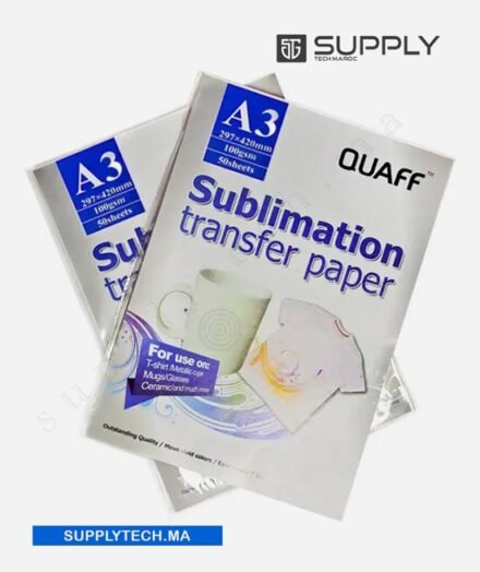 Papier A3 de Sublimation 100g Dos Rose - Pack de 100 Feuilles
