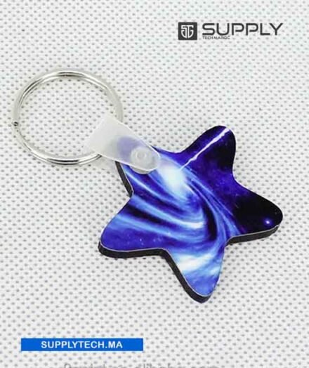 Porte-Clés étoile en MDF pour Sublimation