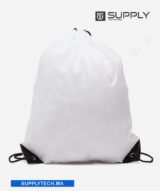 Sac à dos blanc en polyester imperméable personnalisable - 34 x 45 cm – Image 2