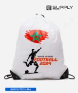 Sac à dos blanc en polyester imperméable personnalisable - 34 x 45 cm