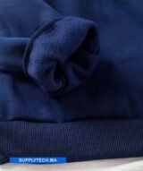 Sweat bleu foncé unisexe sans capuche - polycoton – Image 4