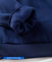 Sweat bleu foncé unisexe sans capuche - polycoton – Image 4