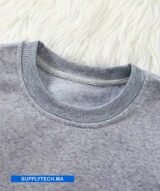 Sweat gris chiné unisexe sans capuche - polycoton – Image 6