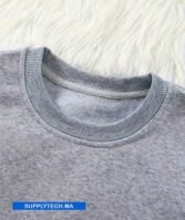 Sweat gris chiné unisexe sans capuche - polycoton – Image 6