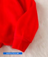 Sweat Rouge unisexe sans capuche - polycoton – Image 4