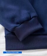 Sweat bleu foncé unisexe sans capuche - polycoton – Image 5