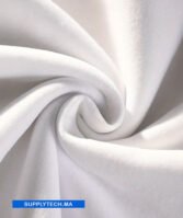 Sweat à capuche blanc unisexe avec Poche Kangourou - polycoton – Image 4