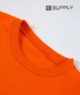 Sweat orange unisexe sans capuche - polycoton – Image 2
