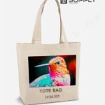 Tote Bag Large en Canvas 230g avec Poche Zippée – Personnalisable