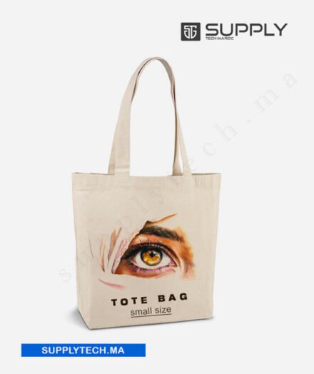 Tote Bag Small en Canvas 230g avec Poche Zippée – Personnalisable