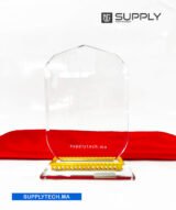 Trophée polygonale Transparent en Cristal - Gravure Laser et Marquage UV – Image 2