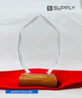 Trophée polygone Transparent en Cristal - Gravure Laser et Marquage UV – Image 3