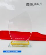 Trophée bouclier Transparent en Cristal - Gravure Laser et Marquage UV – Image 2