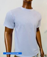 T-shirts blanc essentiel coton unisexe - manches courtes – Image 3