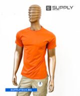 T-shirts orange essentiel coton unisexe - manches courtes