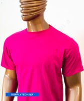 T-shirts rose fushia essentiel coton unisexe - manches courtes – Image 4